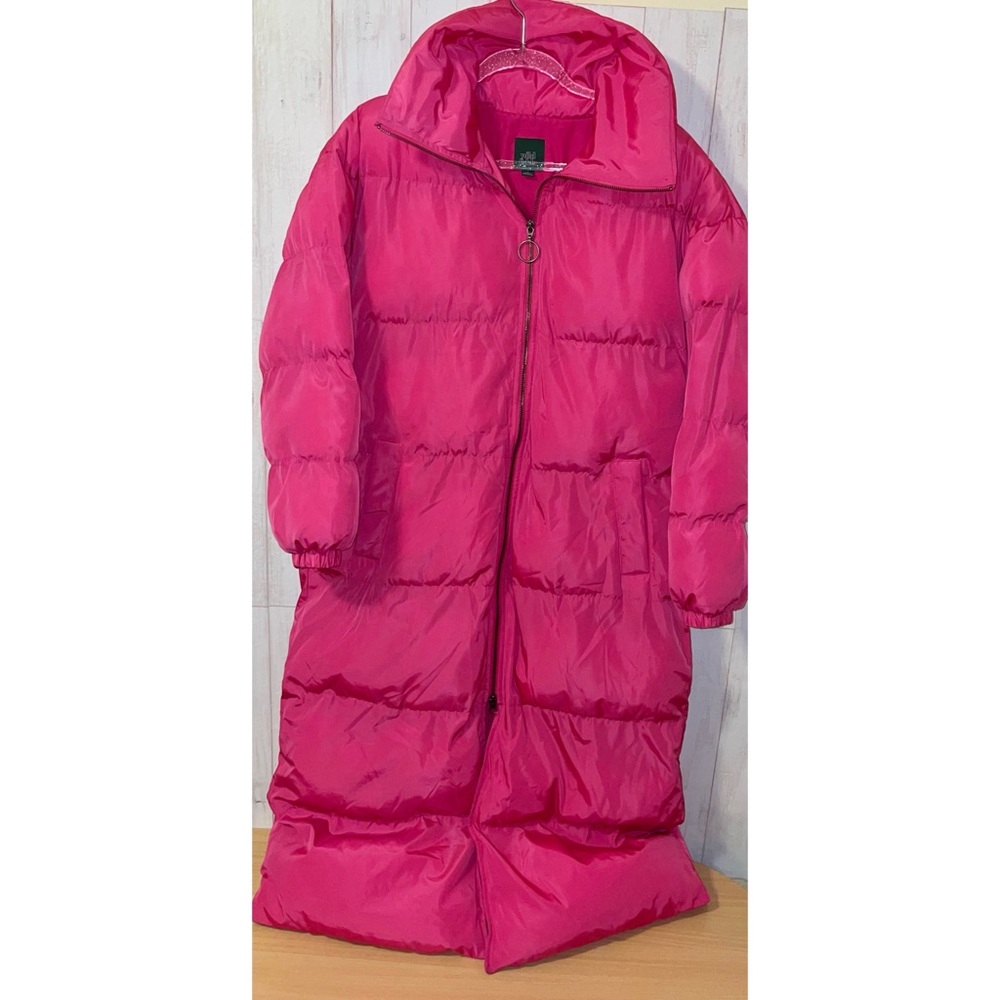 Wild Fable Pink Long Puffer Coat Size S